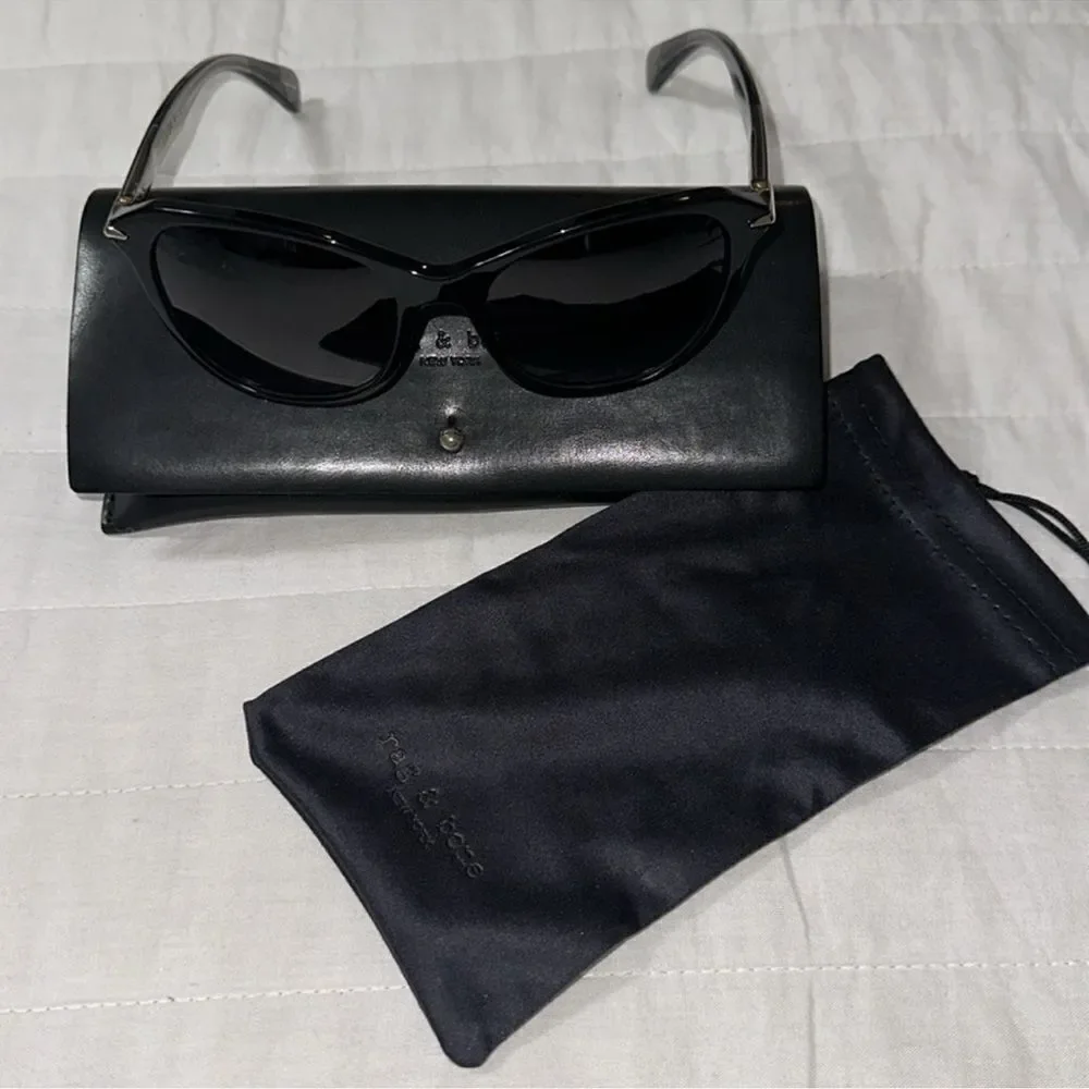 rag & bone Black 55mm Cat Eye Sunglasses